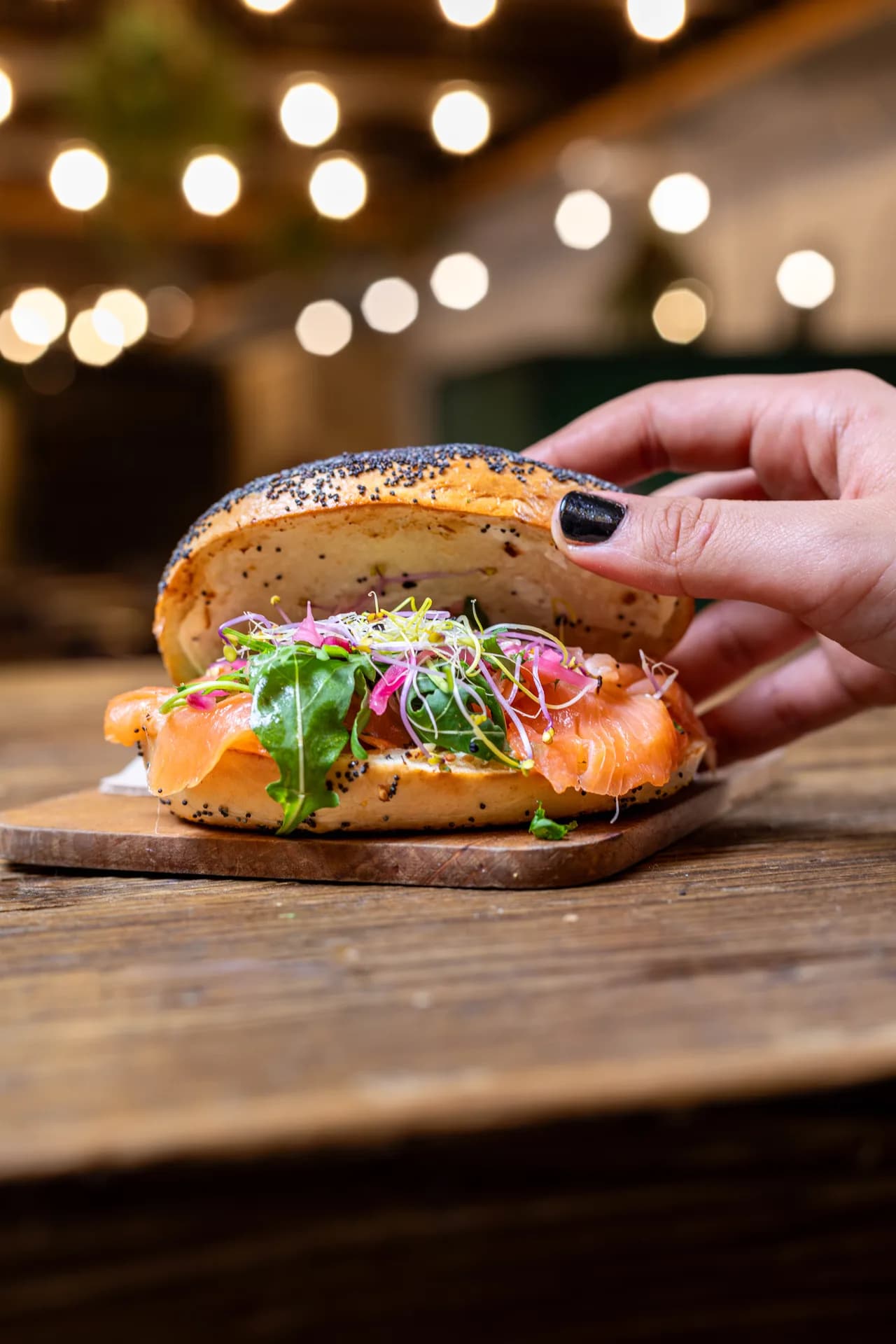 L’Atelier en Ville salmon bagel.