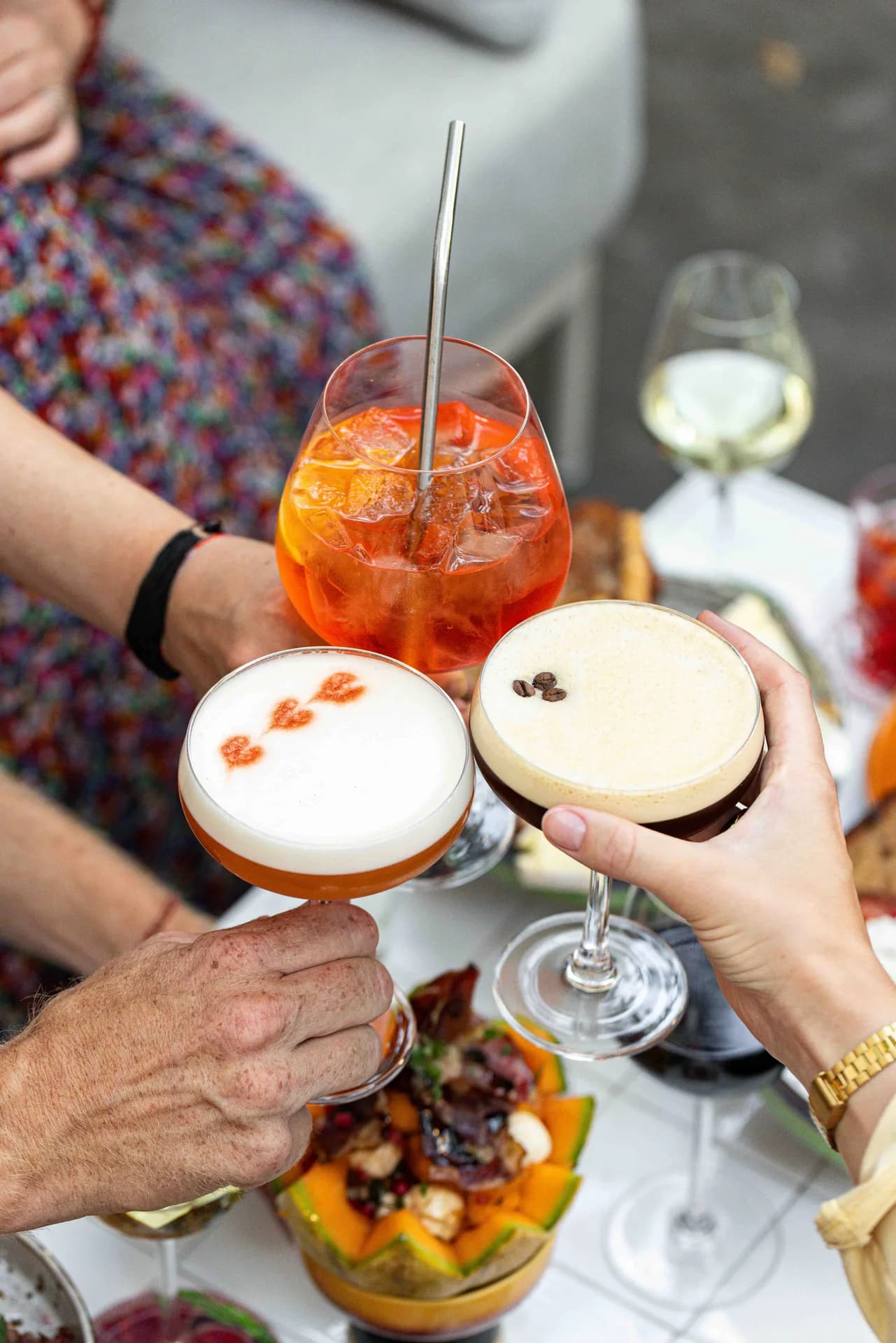 Martine cocktail toast.