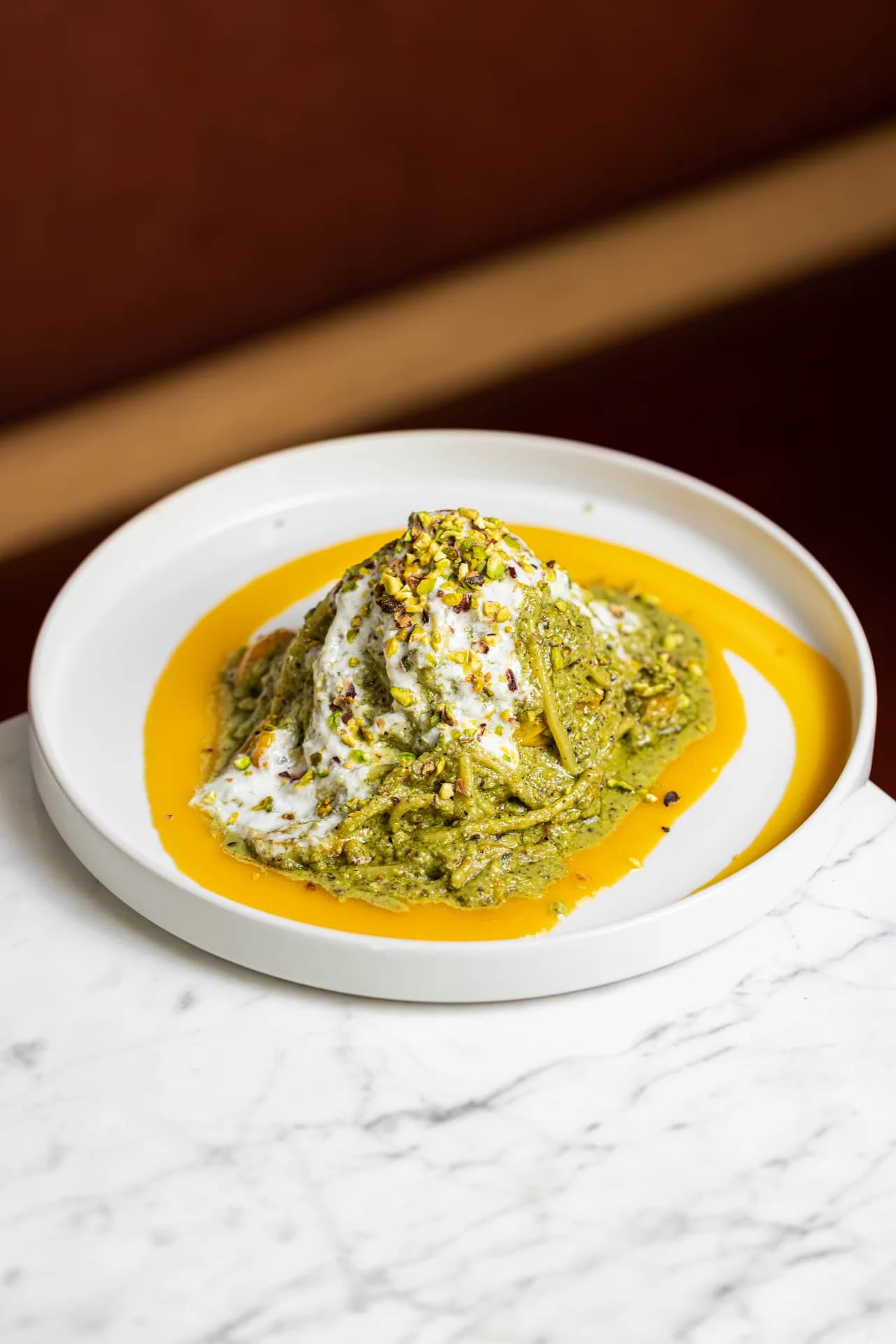Mito pesto ravioli.