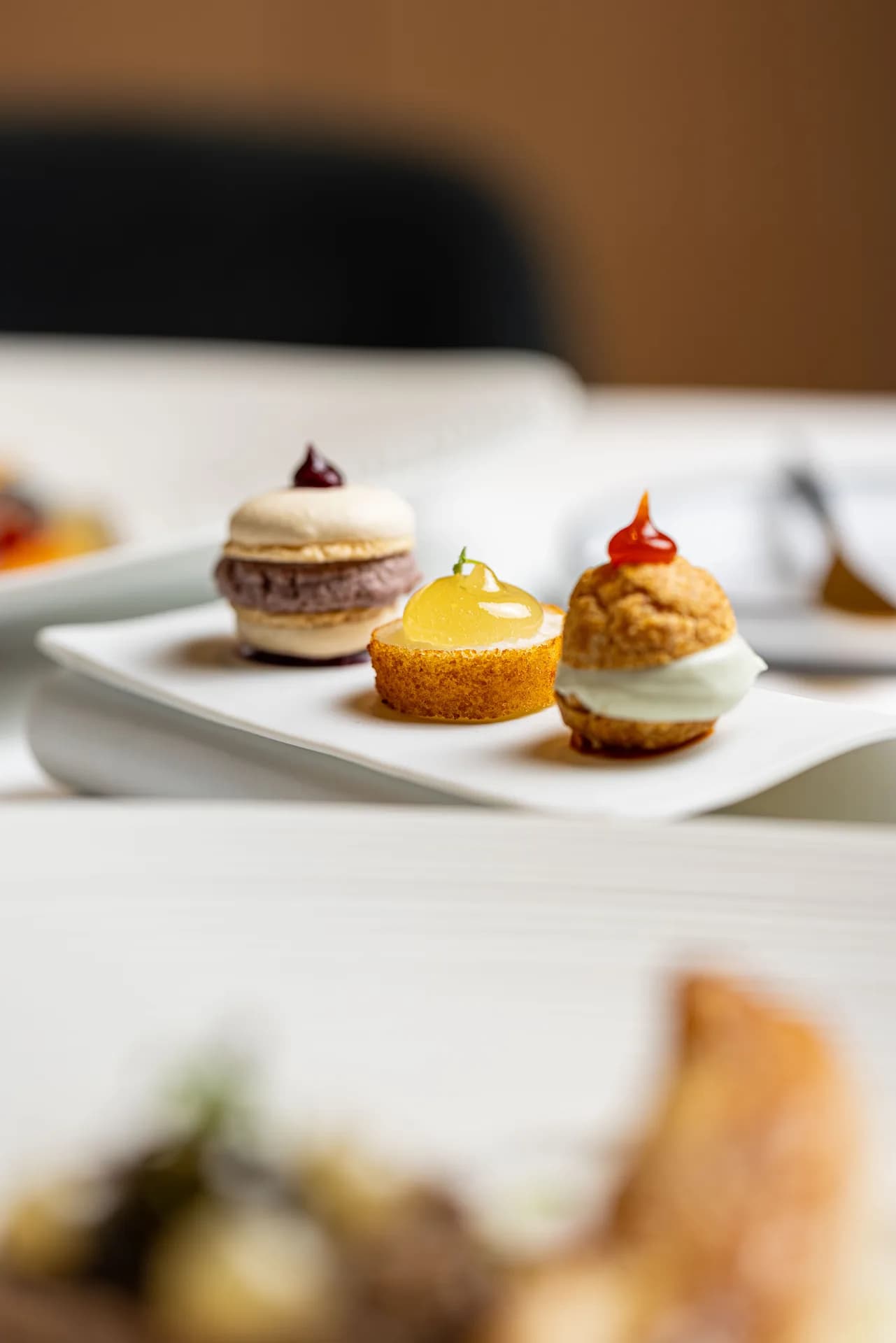 Uma dessert selection.