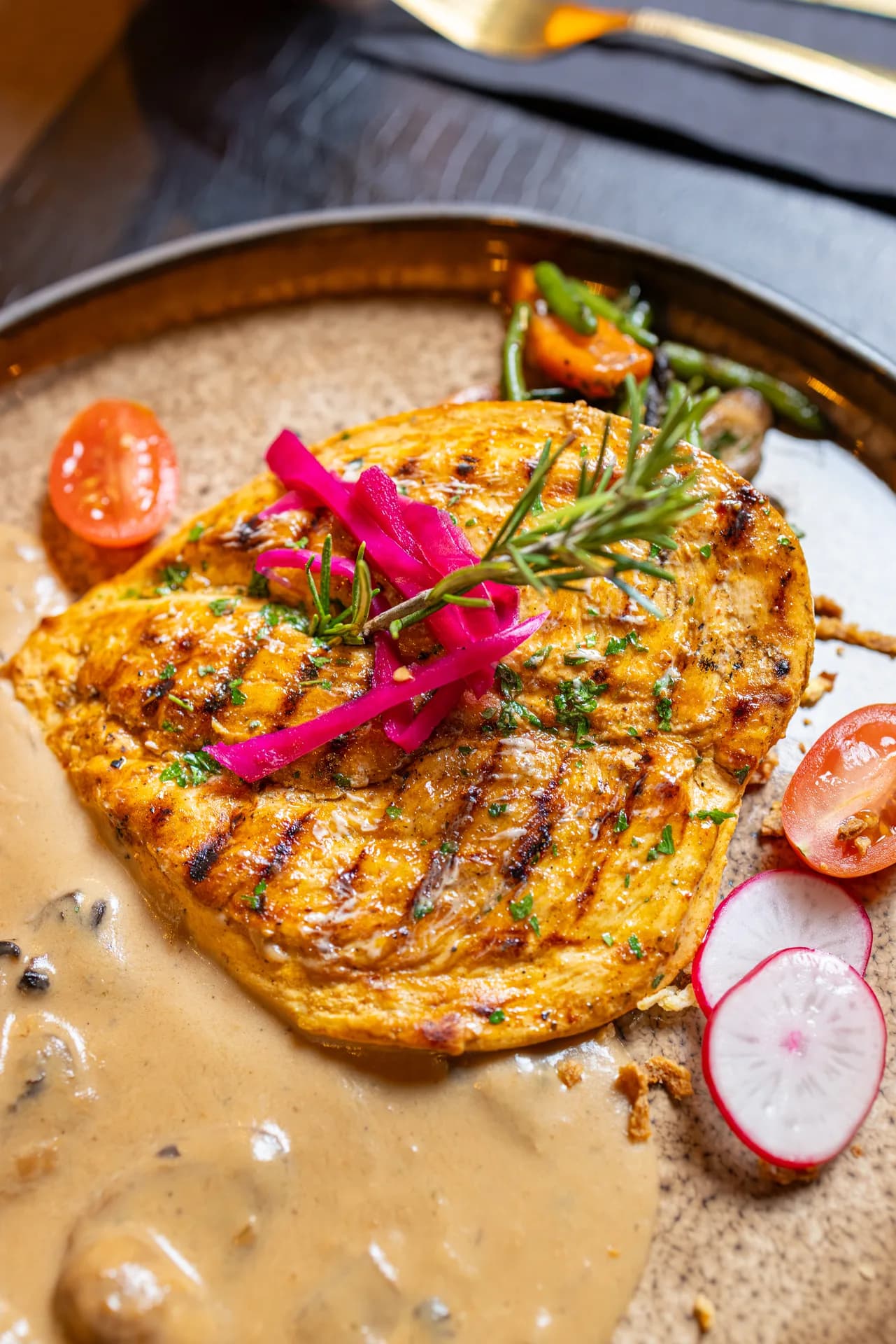 7th Avenue chicken mushroom sauce.