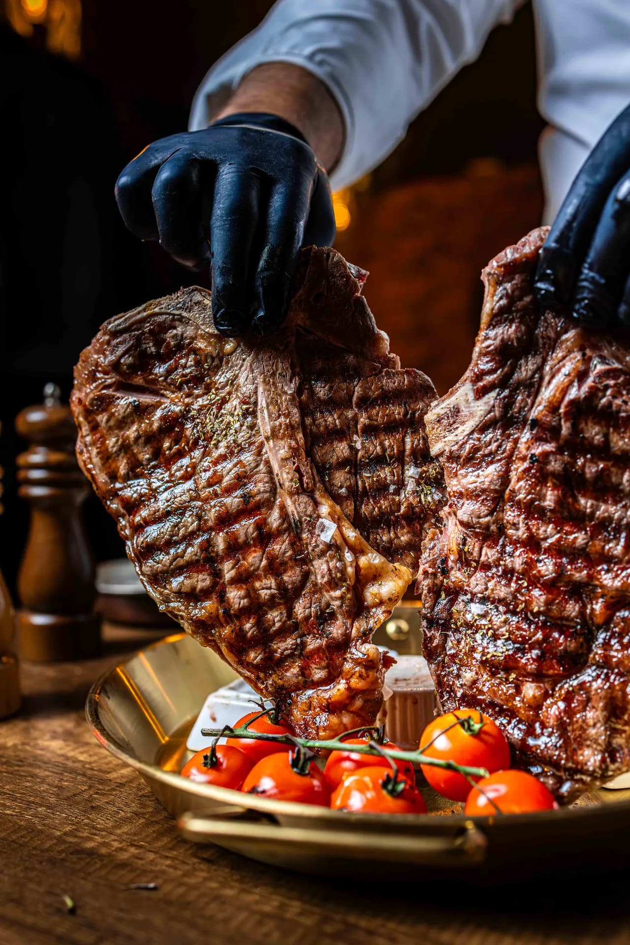 Steak ’n Chill tomahawk steaks.