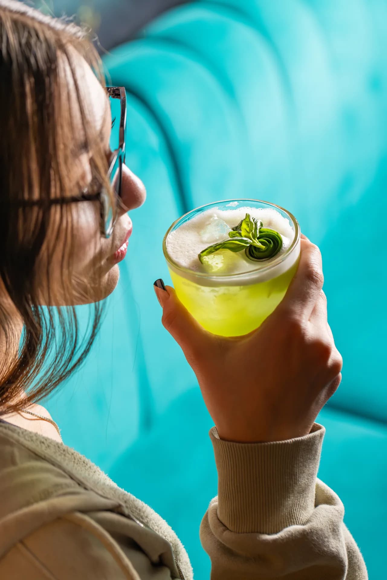 Sushi avenue guest green cocktail.